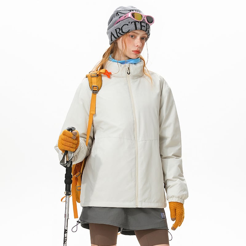 Meeste puuvillast polsterdatud jope, kõrge krae, tõmblukk, küljetaskud, polüester vooder, talv 2025