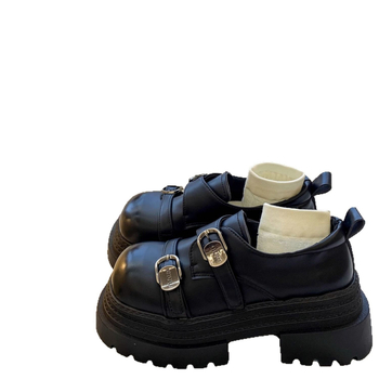 Loafers, kerek orrú; PU felső rész, római stílus, sarokmagasság 3–5 cm