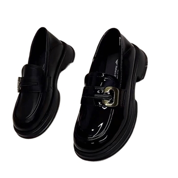 Női loaferok, brit stílus, kerek orr, alacsony sarok 1–3 cm, PU felsőrész, műanyag talp, EVA talpbetét