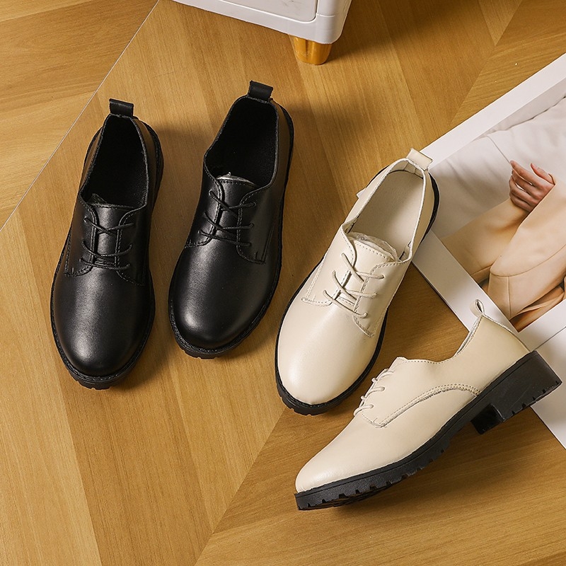 Pantofi de lucru pentru femei — partea superioară PU, vârf rotund, toc mic 1–3 cm, talpă din cauciuc, căptușeală din microfibră