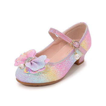 Tüdrukute Mary Jane kõrge kontsaga kingad pulmadele ja peole, lillede kaunistusega, pandlaga kinnituv, PU ülaosa, tald vasika kõõlusega