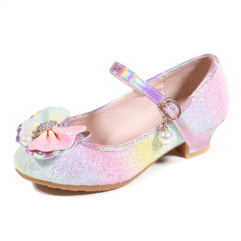 Tüdrukute Mary Jane kõrge kontsaga kingad pulmadele ja peole, lillede kaunistusega, pandlaga kinnituv, PU ülaosa, tald vasika kõõlusega