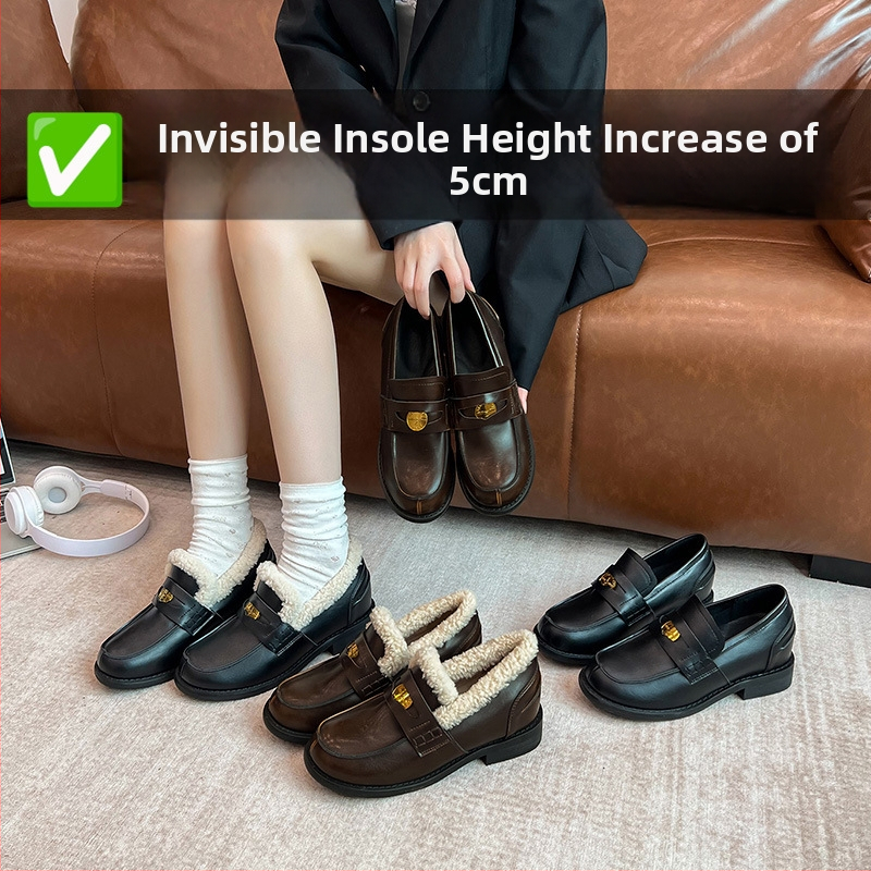 Mary Jane kurpes ar apaļu purnu, vidējā papēža augstums 3-5 cm, augšējais materiāls: Super Fiber, iekšējais pacēlums 5 cm, japāņu stils