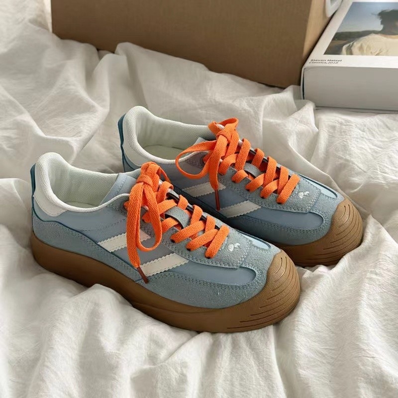 Dexun női edzőcipő – légáteresztő, vízálló, PU felsőrész, gumi talp, csíkos minta