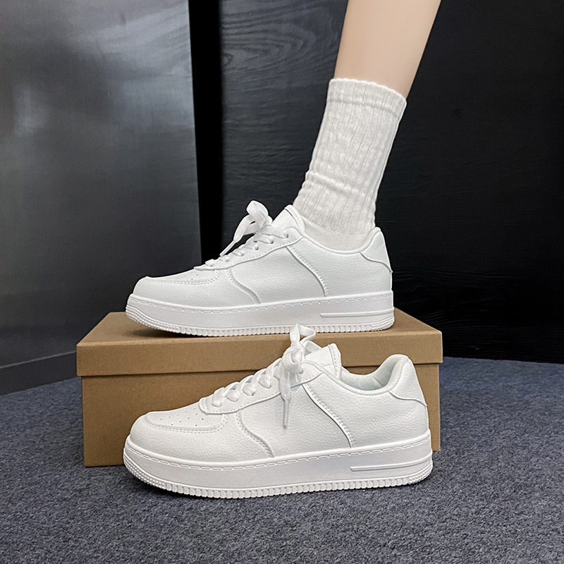 Adidași casual pentru femei, partea superioară din PU, vârf rotund, călcâi plat, talpă injectată