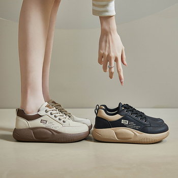 Női vastag talpú sportcipő – PU felsőrész, gumírozott talp, 3–5 cm sarokmagasság, alacsony boka, hálós bélés