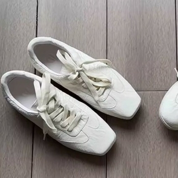 Desun Pantofi din piele – Unisex, Vârf pătrat, Închidere frontală cu curea, Talpă din cauciuc, Piele de vacă în două straturi, Pentru toate sezoanele
