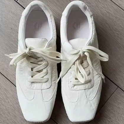 Desun Pantofi din piele – Unisex, Vârf pătrat, Închidere frontală cu curea, Talpă din cauciuc, Piele de vacă în două straturi, Pentru toate sezoanele