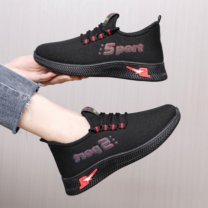 Női sportos-casual cipők, felső rész: textiles, légáteresztő és könnyű, műanyag talp, alacsony sarok 1–3 cm