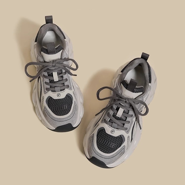 Adidași femei, stil coreean casual, exterior PU artificial, talpă din cauciuc, înălțime toc 3–5 cm