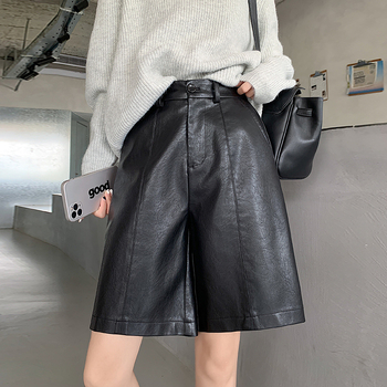 Moteriški capri kelnaitės su plačiomis kojomis, poliesterio mišinys, mikro-elastinė, kišenės