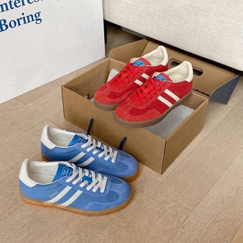 Női bőr sneakers vastag talppal, kerek orr, fűző, Forrest Gump stílusú, 2025-ös modell