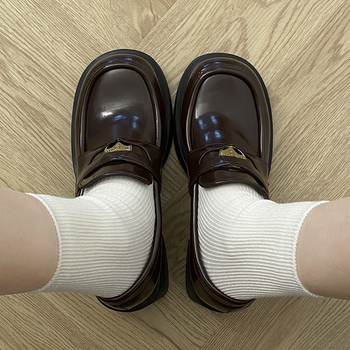 Loafers franțuzești pentru femei, stil regal, vârf rotund, toc mediu 3–5 cm, partea superioară PU, căptușeală din pluș, culoare uni