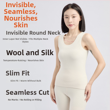 Vilninė šiluminė liemenė su aksomo pamušalu, apvalus kaklas, be rankovių, pagrindinis sluoksnis, ypač stora medžiaga 301–350 g/m², pilvo formavimas ir antibakterinės savybės