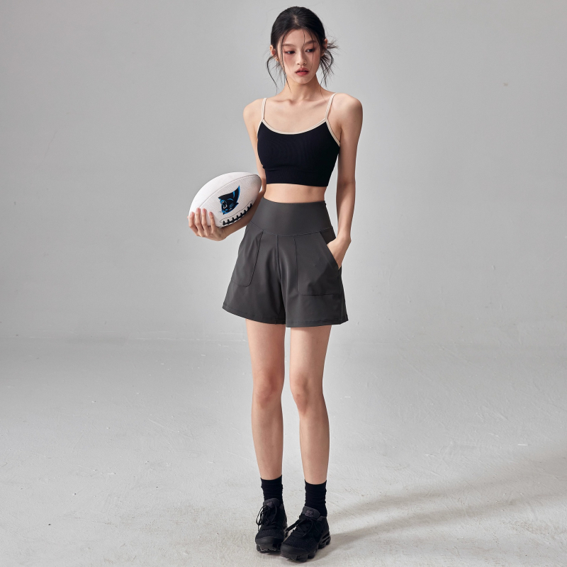 Song Station hingavad naiste jooga lühikeste püksid kõrge vöökoht, 3/4 pikkus, nailon-spandex (83%/17%)