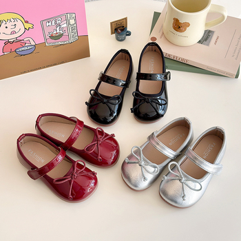 Tüdrukute nahast Lolita kingad – Velcro sulgemine, PU ülaosa, PU sisetald, vahtpõhjaga, Suvi