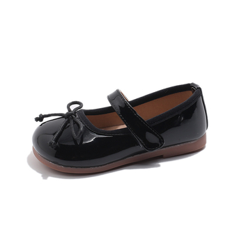 Tüdrukute nahast Lolita kingad – Velcro sulgemine, PU ülaosa, PU sisetald, vahtpõhjaga, Suvi