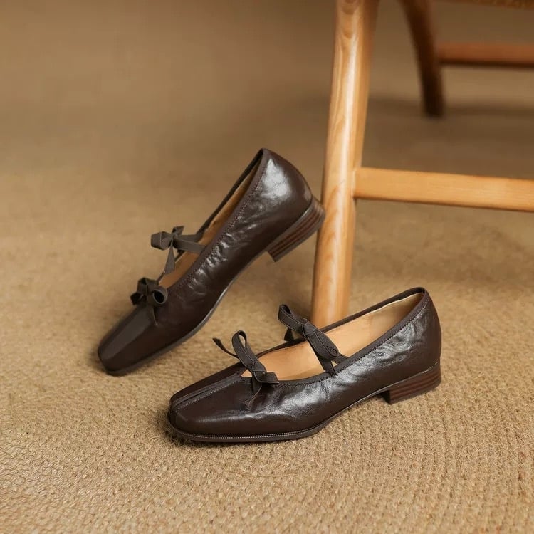 Női Mary Jane cipő rejtett 3 cm-es emeléssel, négyszögletes orr, felsőrész: szuper rost, vastag sarka 6–8 cm