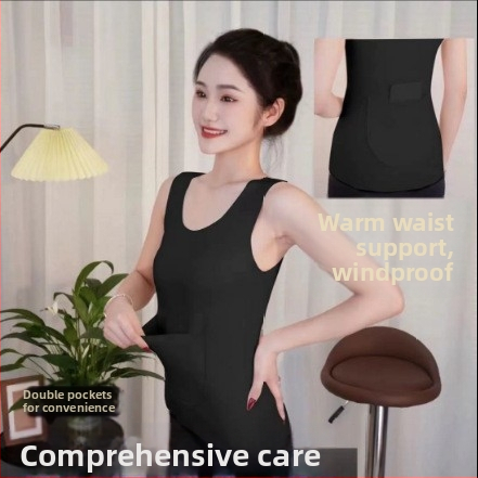 Moteriška nailono liemenė su fliso pamušalu ir šildymo funkcija, priekinėmis ir užpakalinėmis kišenėmis, siauras pagrindinis sluoksnis