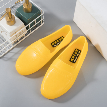 Férfiaknak készült gumicsizma esőre, csúszásmentes, kopásálló, vízálló, alacsony szárú, kerek orrú