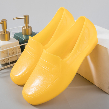 Férfiaknak készült gumicsizma esőre, csúszásmentes, kopásálló, vízálló, alacsony szárú, kerek orrú