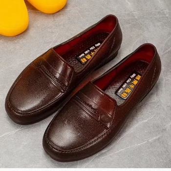 Férfiaknak készült gumicsizma esőre, csúszásmentes, kopásálló, vízálló, alacsony szárú, kerek orrú