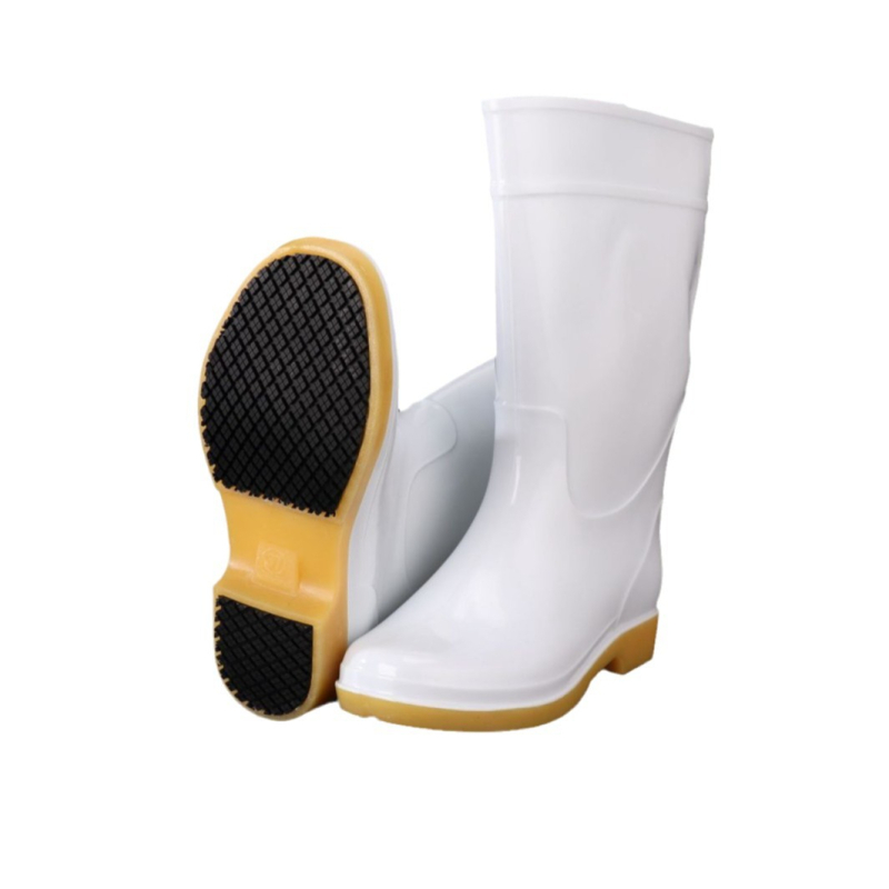 Konyhai munkához készült esőcsizma, PU felsőrész, EVA talp, magas csizmás szár, alacsony sarok 1–3 cm