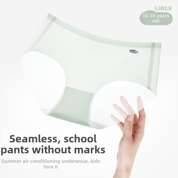 Dámske Ice Silk bezšvové nohavičky – bez viditeľných švíkov, rýchloschnúce, priedušné, antibakteriálne, stredný pás