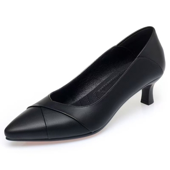 Dámske lodičky s kruhovou špičkou, PU vrchný materiál, PU vložka, stredná výška podpätku 3–6 cm, gumová podrážka