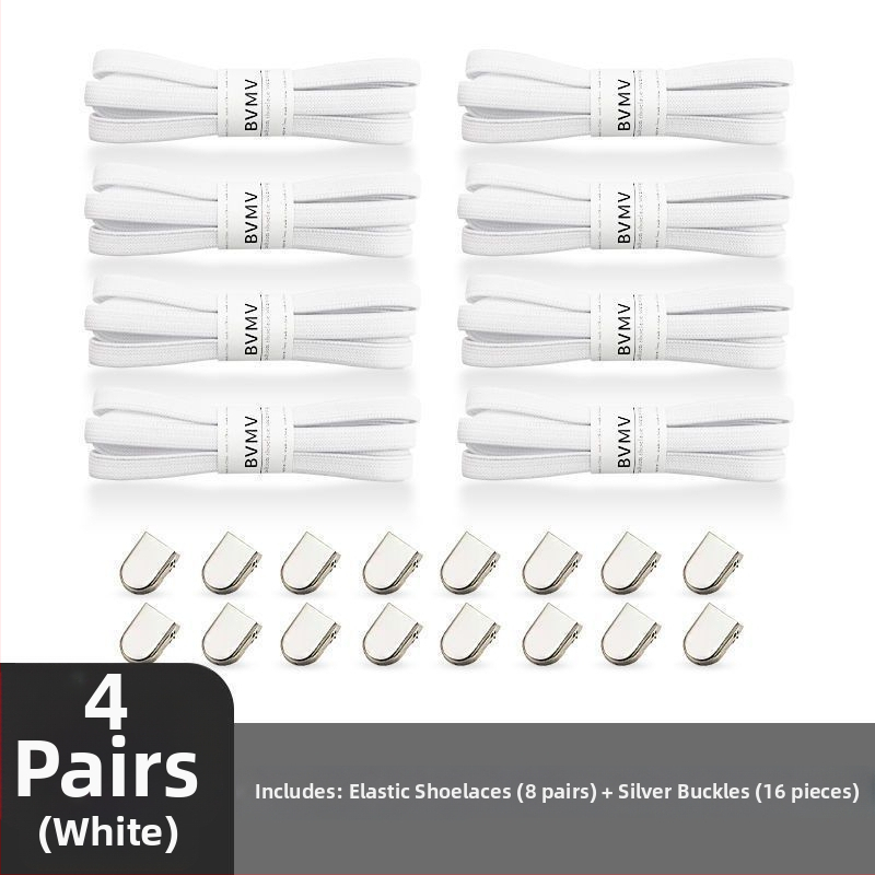 Elastinės raištelės be rišimo su sagtimi audiniams batams – pavasariui