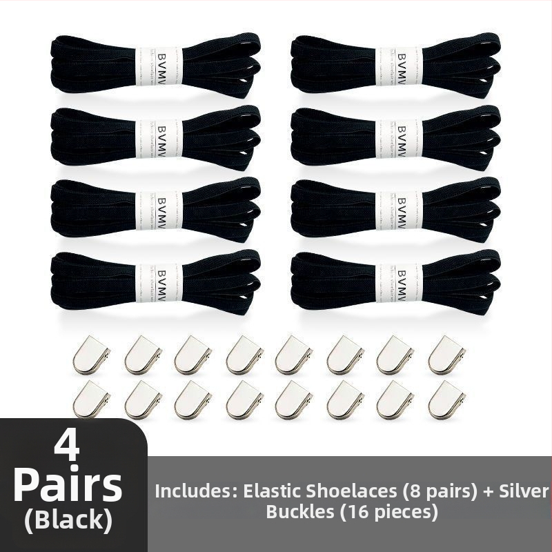 Elastinės raištelės be rišimo su sagtimi audiniams batams – pavasariui