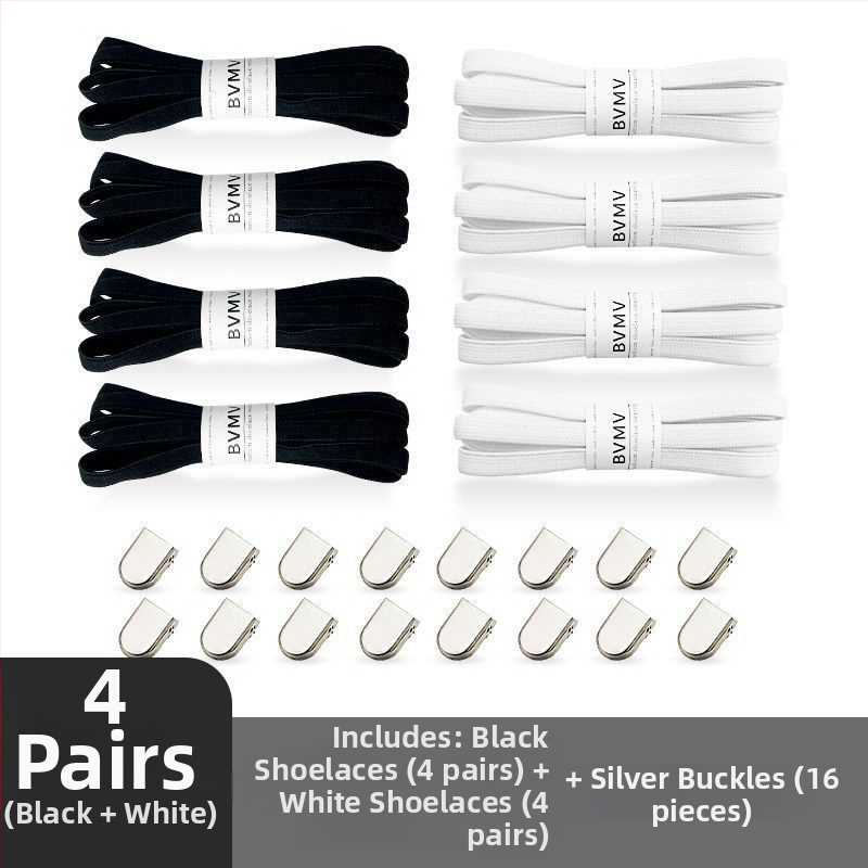 Elastinės raištelės be rišimo su sagtimi audiniams batams – pavasariui