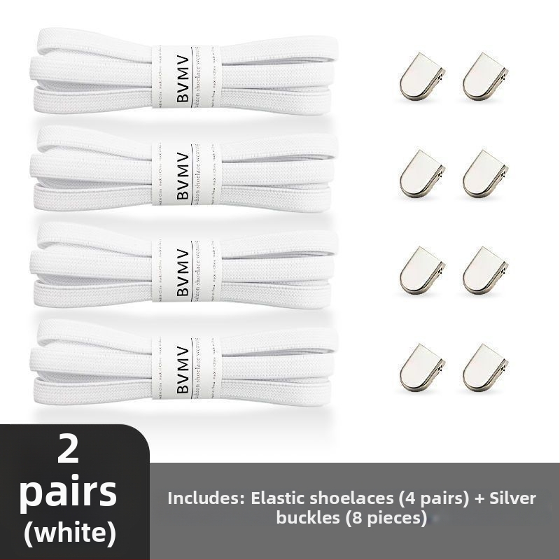 Elastinės raištelės be rišimo su sagtimi audiniams batams – pavasariui