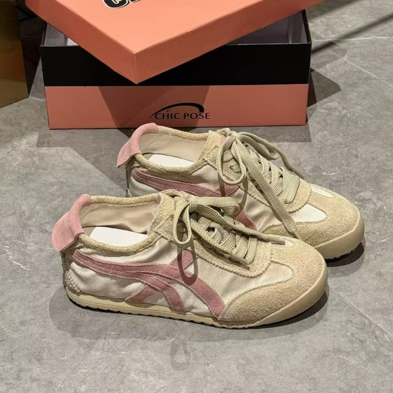 Adidași casual inspirați de Forrest Gump, exterior din piele respirabilă, 3–5 cm toc ascuns, șireturi, PU branț
