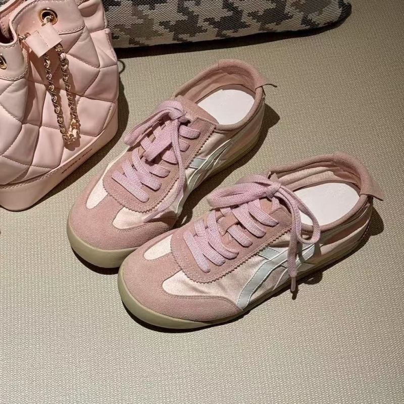 Adidași casual inspirați de Forrest Gump, exterior din piele respirabilă, 3–5 cm toc ascuns, șireturi, PU branț