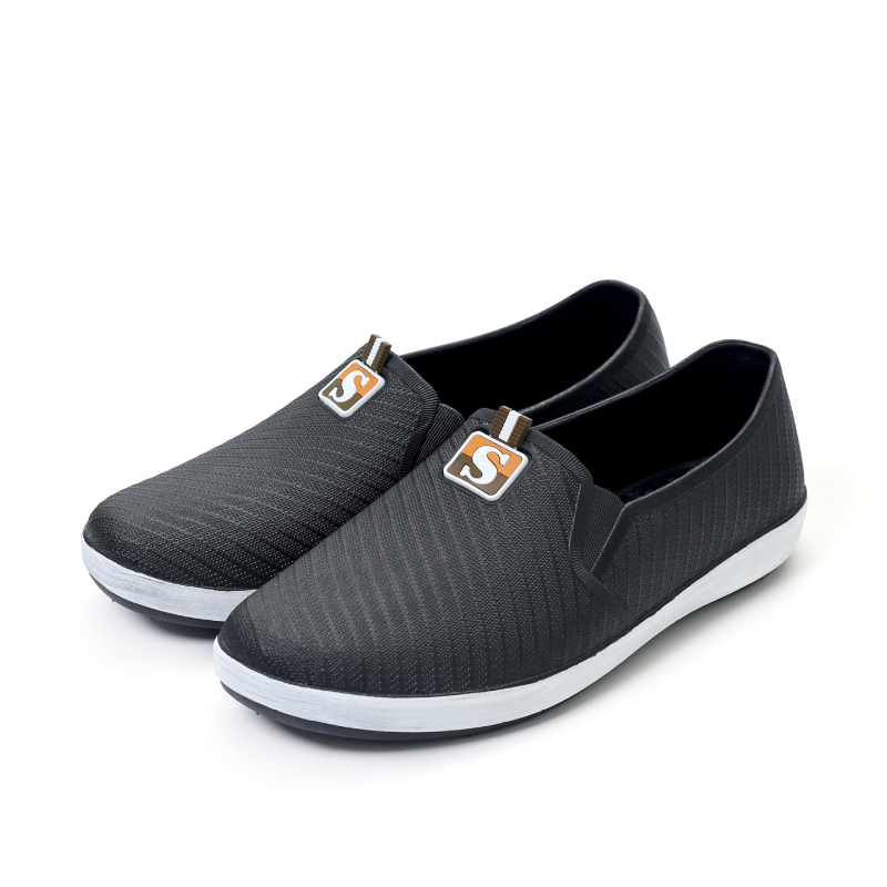 PVC esőcsizmák férfiaknak - csúszásmentes talp, kerek orr, alacsony sarok, injekciós öntéses kivitelezés