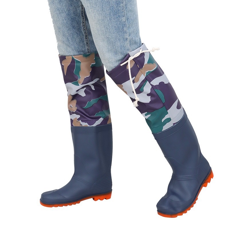 Ribarske čizme do koljena, unisex, PVC gornji dio, plastična potplata, protuklizne, vodootporne