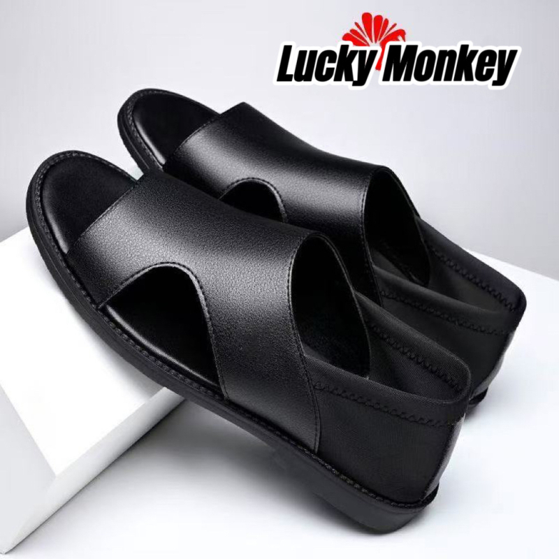 Ανδρικά καλοκαιρινά σανδάλια με ανοιχτό δάχτυλο, αναπνεύσιμα, αντιολισθητικά, επάνω μέρος από συνθετικό δέρμα, σόλα PVC