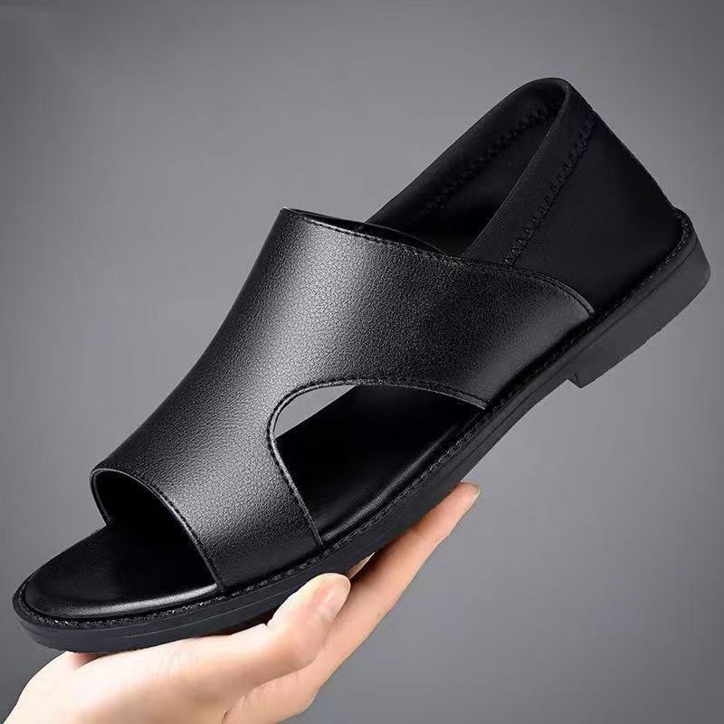 Ανδρικά καλοκαιρινά σανδάλια με ανοιχτό δάχτυλο, αναπνεύσιμα, αντιολισθητικά, επάνω μέρος από συνθετικό δέρμα, σόλα PVC