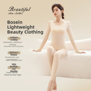 Antibakterinis itin plonas moterų termo komplektas (viršutinė dalis ir kelnaitės), be siūlių, elastinis, išlaiko šilumą, nailonas-spandeksas.