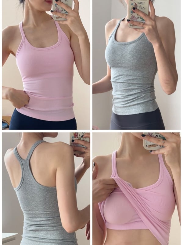 Női Seamless jóga felső, gyorsan száradó nylon-spandex anyag (95% nylon, 5% spandex), mellkasbetéttel, derék hossz, szoros szabás, Nyár 2025