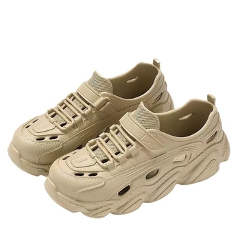 Sandale bărbați din EVA, design monolit, talpă groasă antiderapantă, respirante, vârf rotund, înălimea călcâiului 3,5 cm