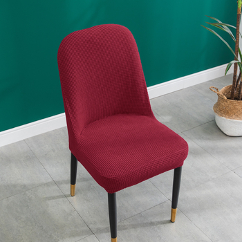 Kėdės užvalkalas viešbučiams ir restoranams, languotas polar fleece audinys, storesnis, elastinis, ovalios formos, neslidus, atsparus dėvėjimuisi, dulkių apsauga