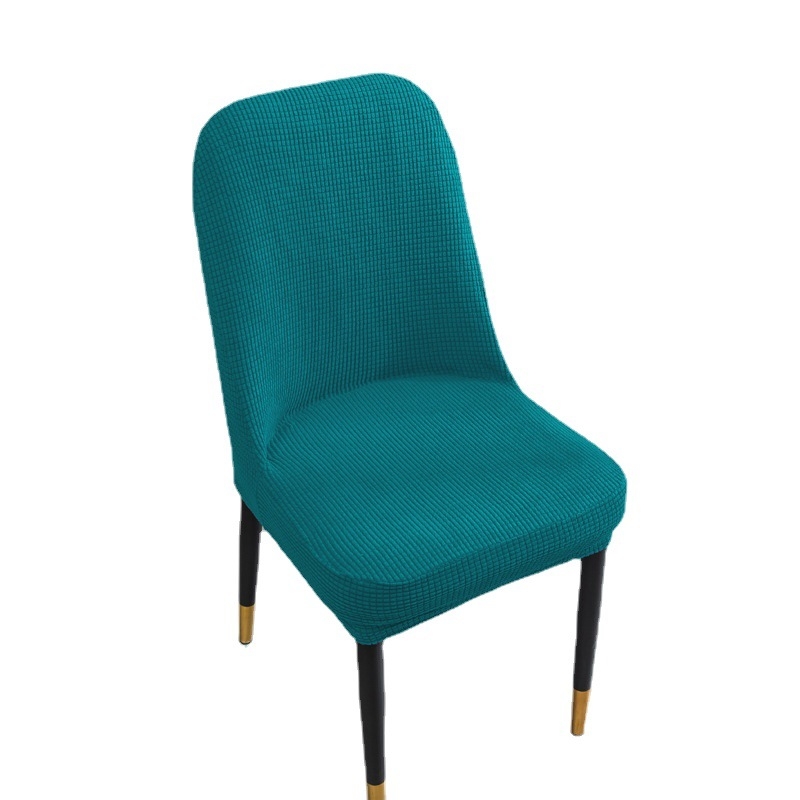 Kėdės užvalkalas viešbučiams ir restoranams, languotas polar fleece audinys, storesnis, elastinis, ovalios formos, neslidus, atsparus dėvėjimuisi, dulkių apsauga