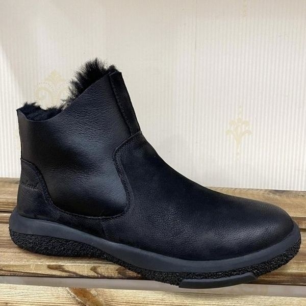 Muške zimske čizme, PVC gornji dio i potplata, debeli đon, ravna peta, okrugli vrh, vintage stil