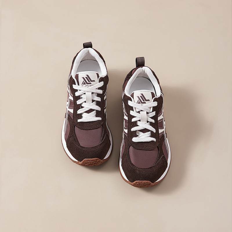 Ženske cipele Forrest Gump, prirodna koža, okrugli nos, vezanje, gumeni potplat