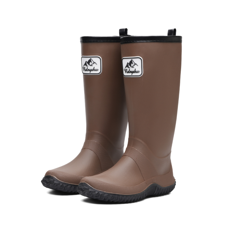 Uniszex magasított esőcsizmák, PVC felsőrésszel, műanyag talppal, EVA belsővel, vízálló és csúszásmentes, minden évszakra