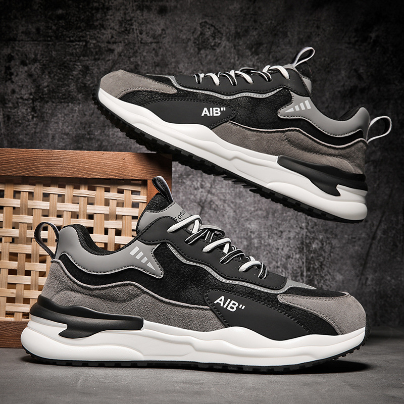 Muške tenisice s debelim potplatom od umjetne kože, EVA ulošak, PVC đon, vezanje