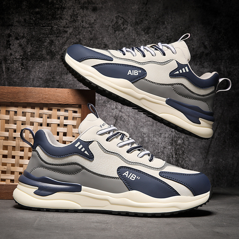 Muške tenisice s debelim potplatom od umjetne kože, EVA ulošak, PVC đon, vezanje