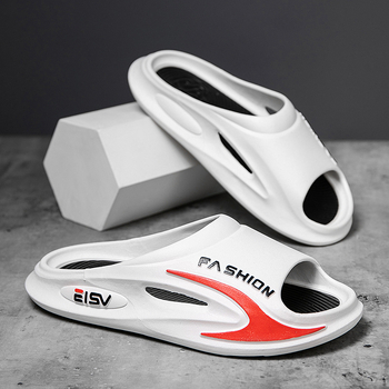 Lettuce muške japanke s debelim PVC potplatom, injekcijski oblik potplata, otvoreni prst, mladenački stil